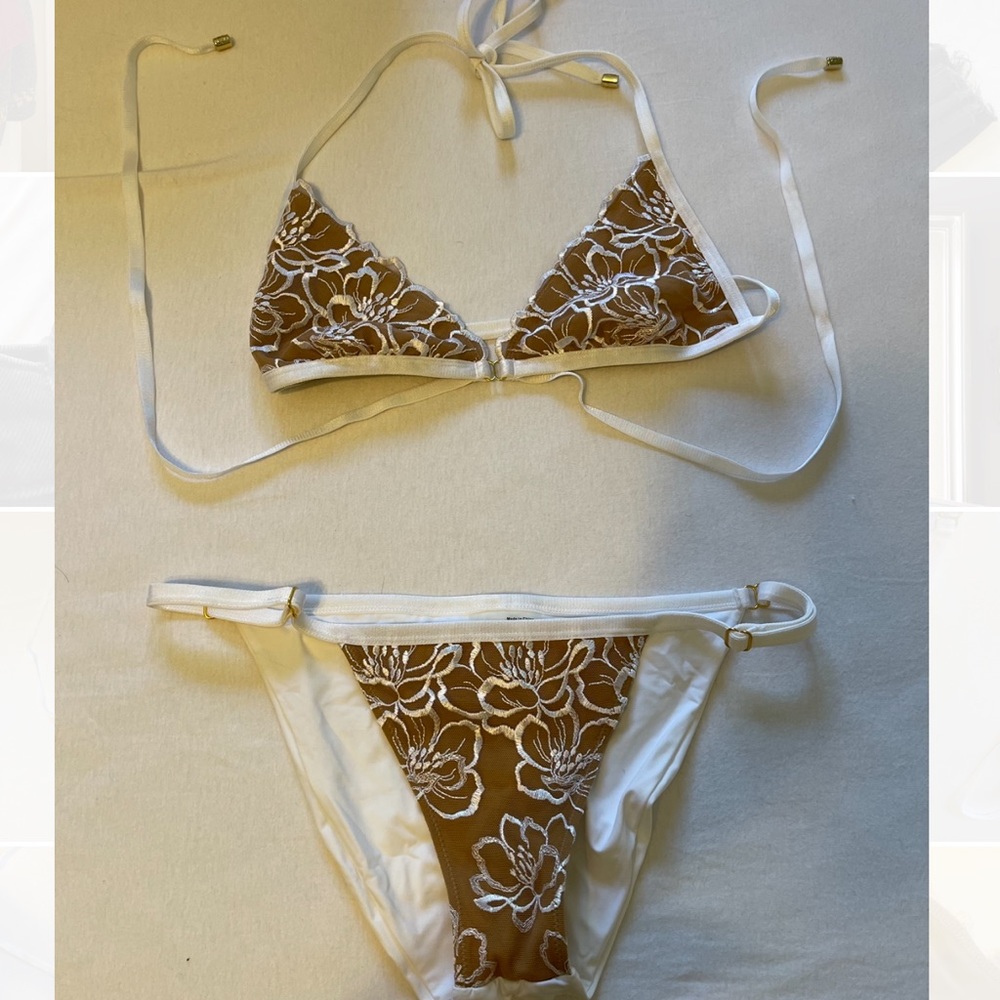 Beach Bunny - White Lacey Bikini Set